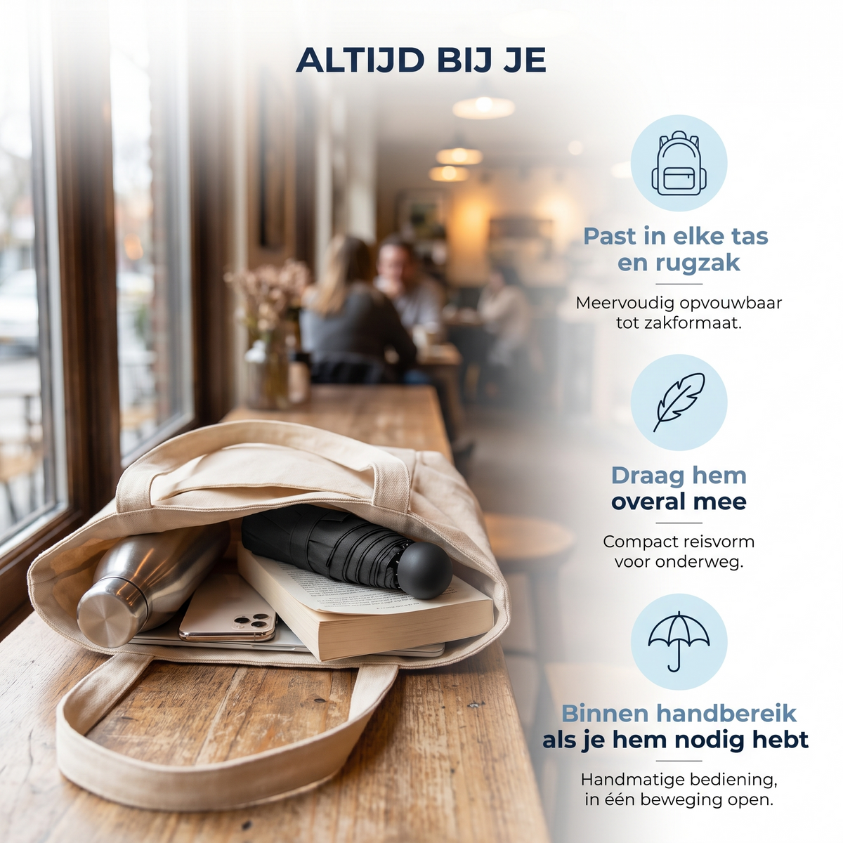RainPod™ - Mini paraplu voor elke weersomstandigheid