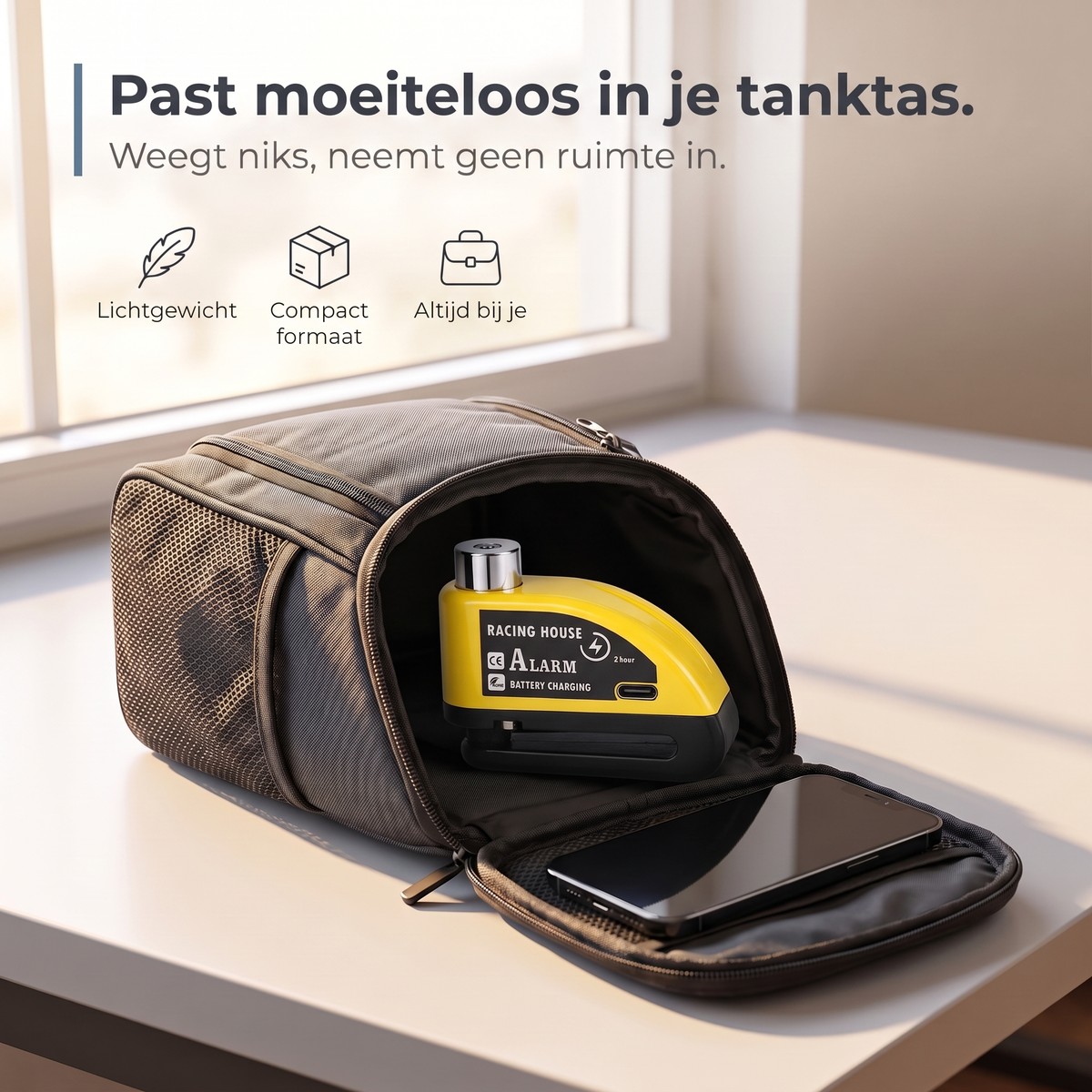 SecurRide - Schrijfremslot met 110 dB Alarm