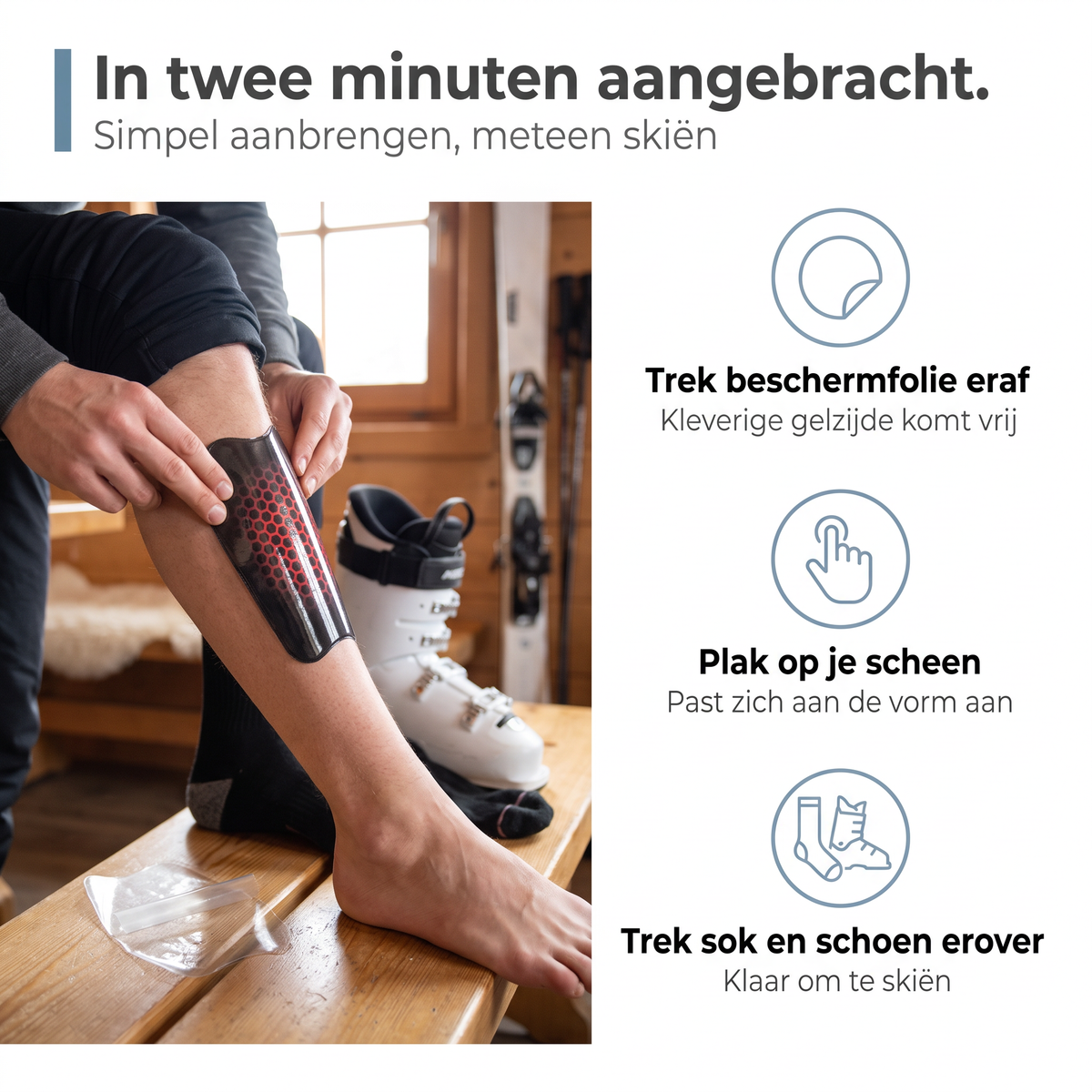 AlpineShin™ Gelpad - Voorkomt Pijnlijke Schenen op Wintersport