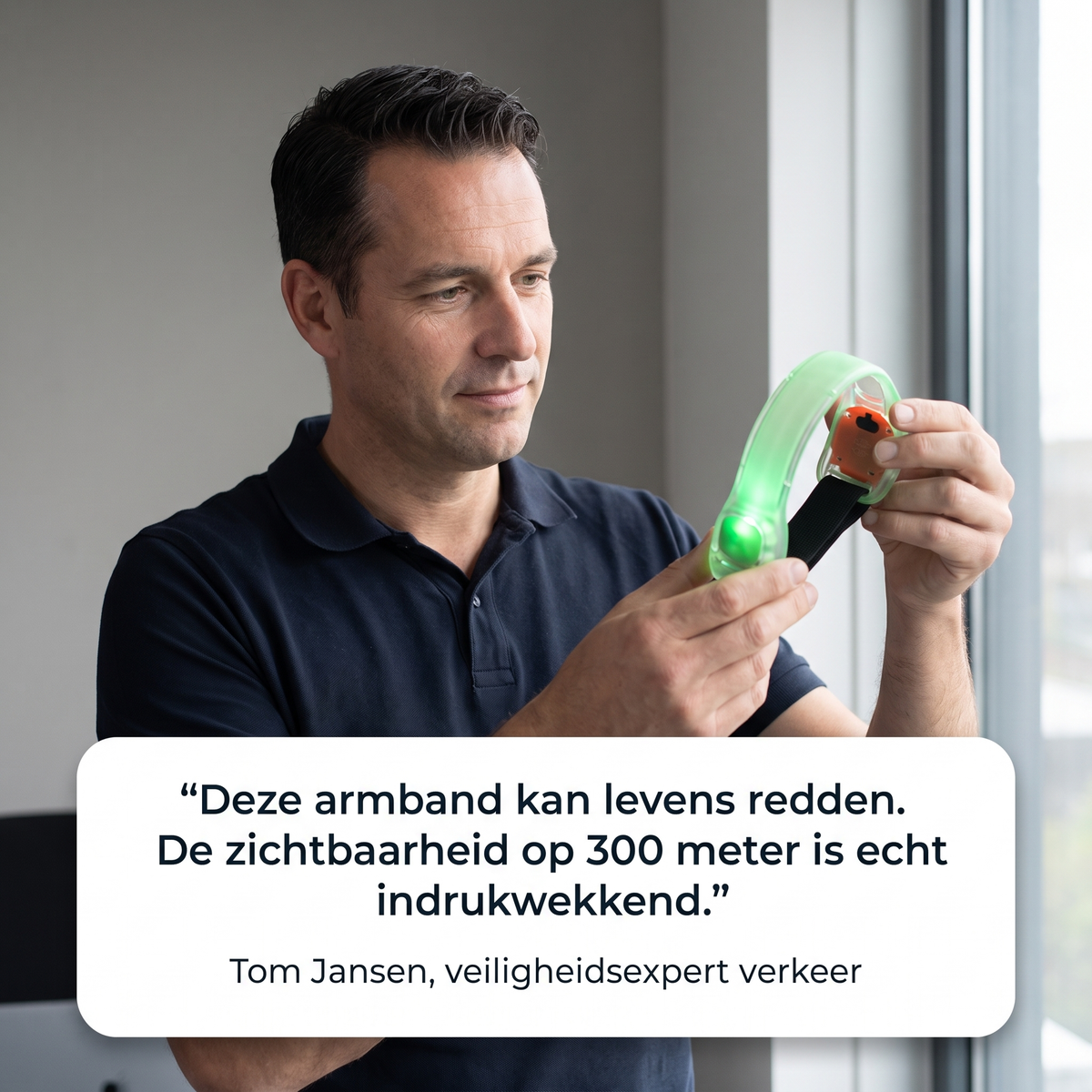 SafeGlow - Lichtgevende Sportarmband Voor Veilig Rennen