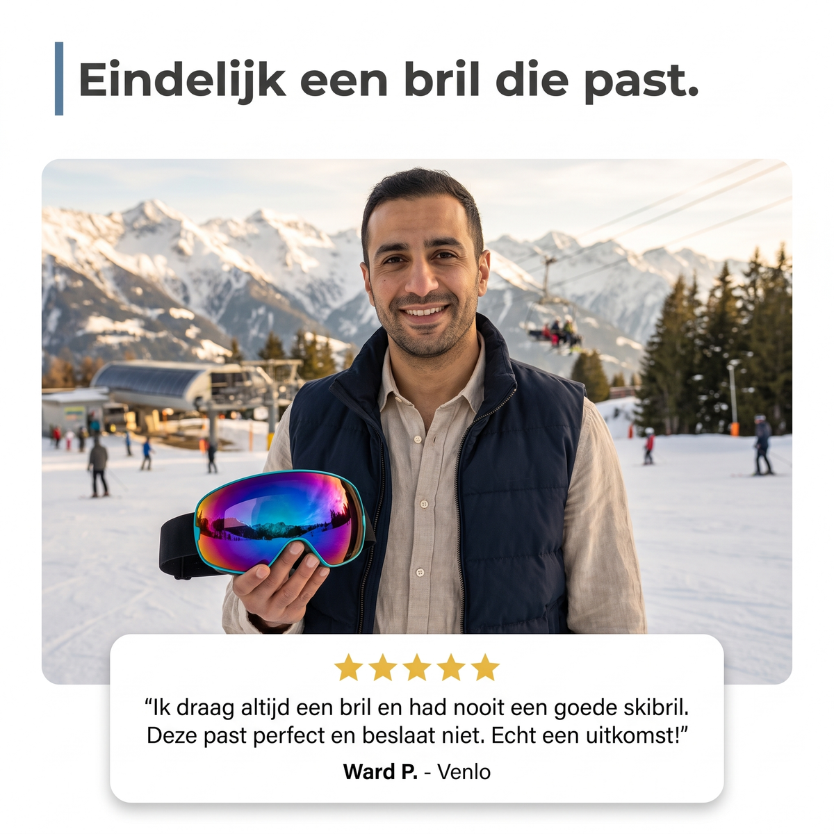 AlpineSight Pro - Skibril (ook geschikt voor brillendragers)