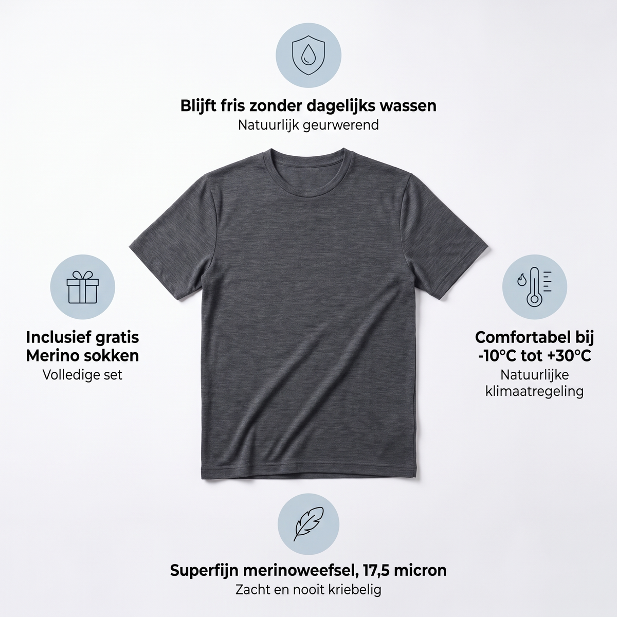 MeridianWear Merino Shirt – Blijf Langer Fris
