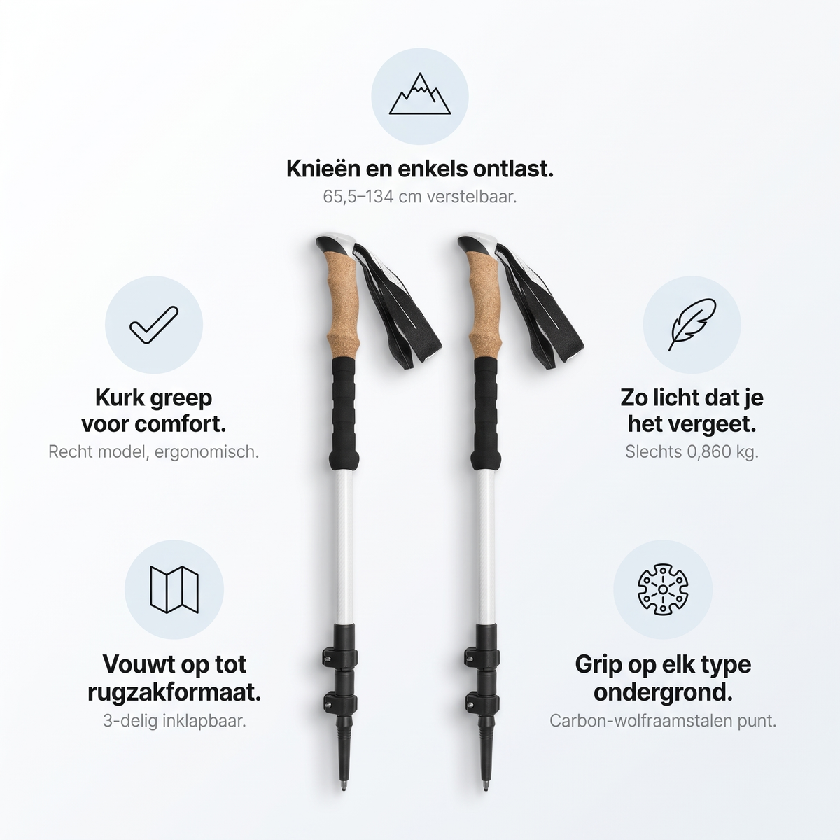 AlpineGo™ – Lichtgewicht wandelstokken voor meer grip en stabiliteit
