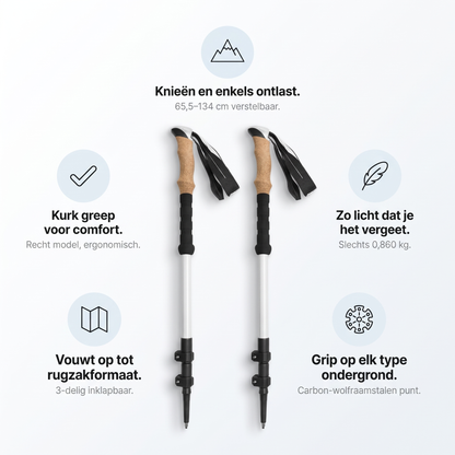 AlpineGo™ – Lichtgewicht wandelstokken voor meer grip en stabiliteit