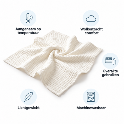 Nuvella™ SoftCloud - 6-Laags Deken van 100% Mousseline Katoen