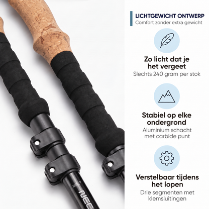 AlpineGo™ – Lichtgewicht wandelstokken voor meer grip en stabiliteit
