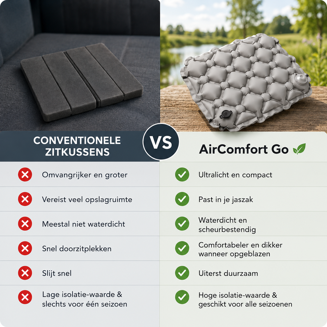 AirComfort™ Go - Altijd comfortabel zitten