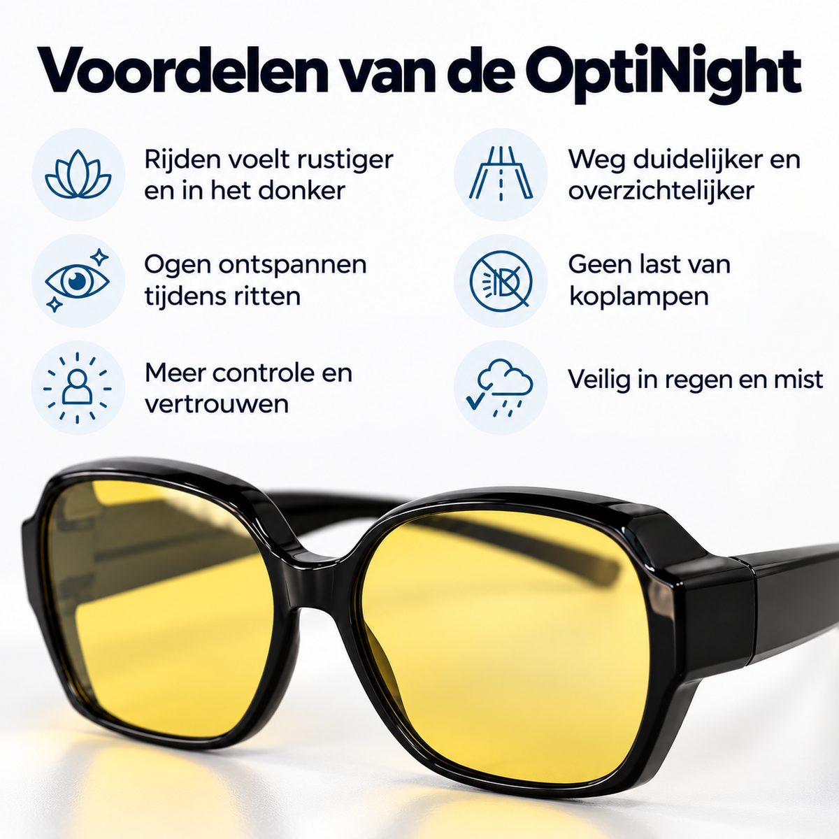OptiNight® Reisbril – Helder Zicht & Veilig Rijden in het Donker
