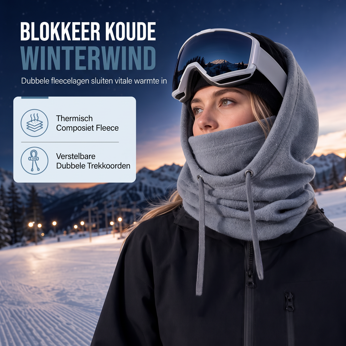 Alpine FrostShield – Warme Bivakmuts voor Heldere Bril