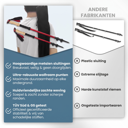 AlpineGo™ – Lichtgewicht wandelstokken voor meer grip en stabiliteit