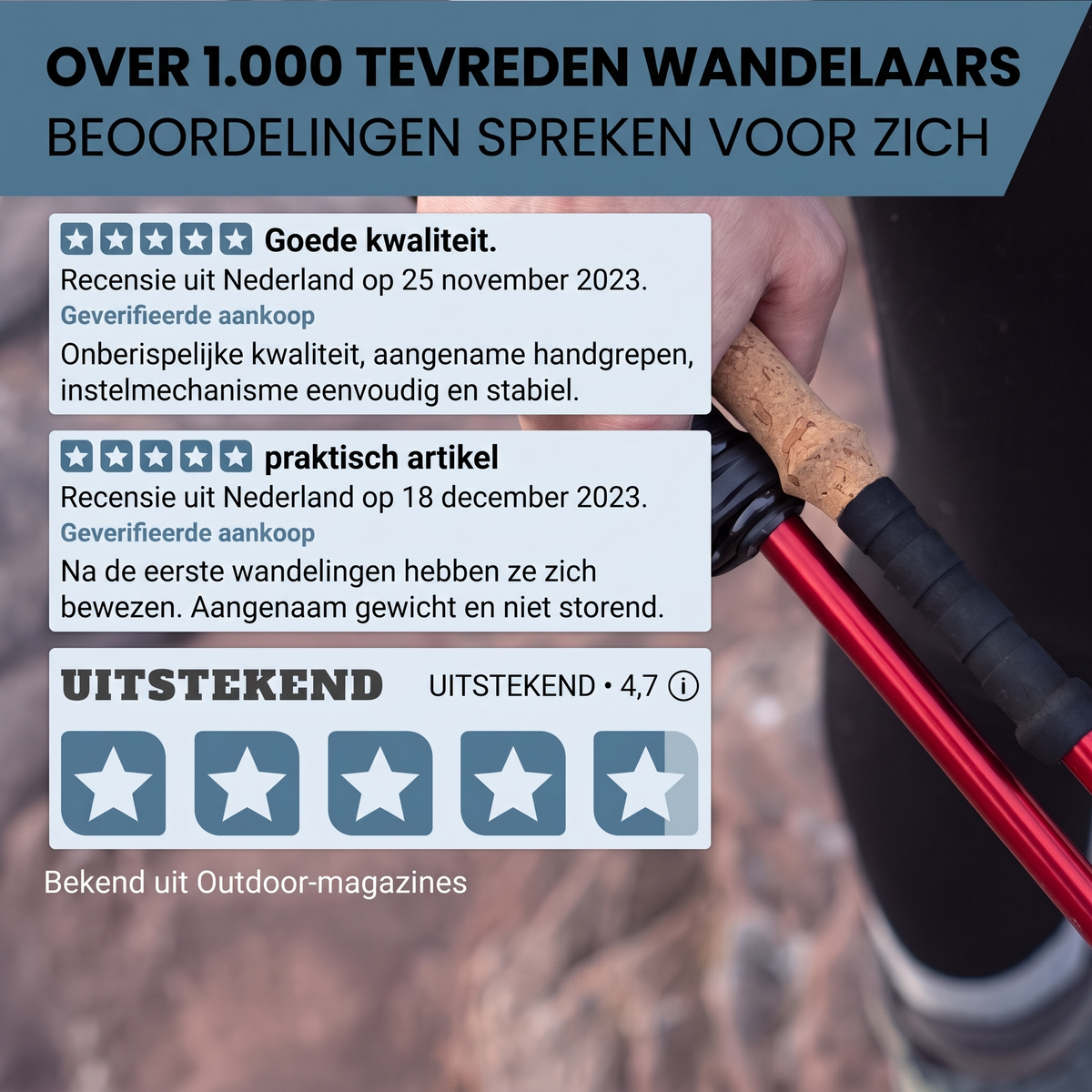 AlpineGo™ – Lichtgewicht wandelstokken voor meer grip en stabiliteit