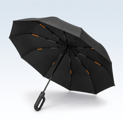Para+™ – Extra sterke stormparaplu. Haak vast en neem mee.