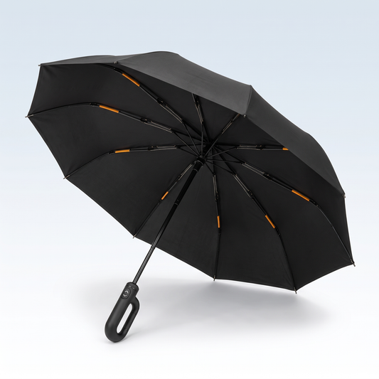 Para+™ – Extra sterke stormparaplu. Haak vast en neem mee.