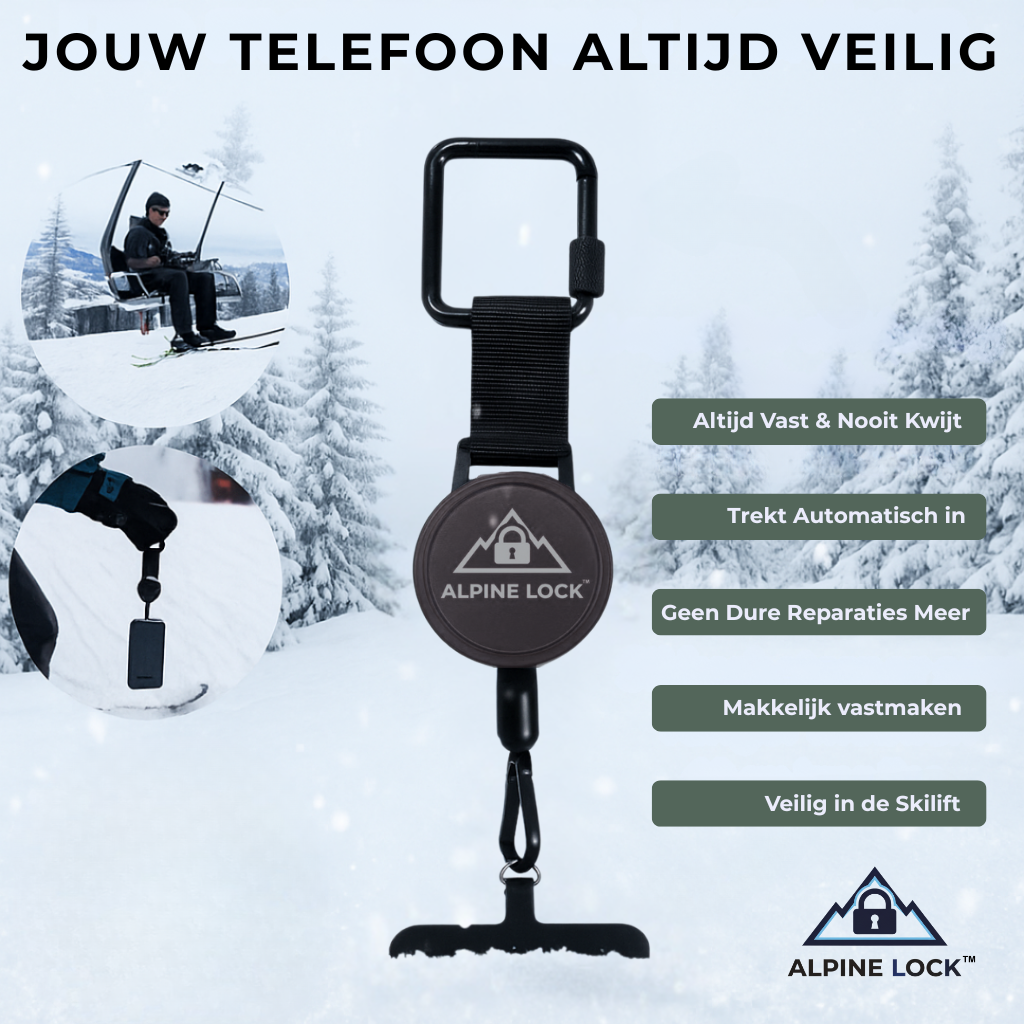 AlpineLock™ - Wintersport Valkoord voor Telefoon